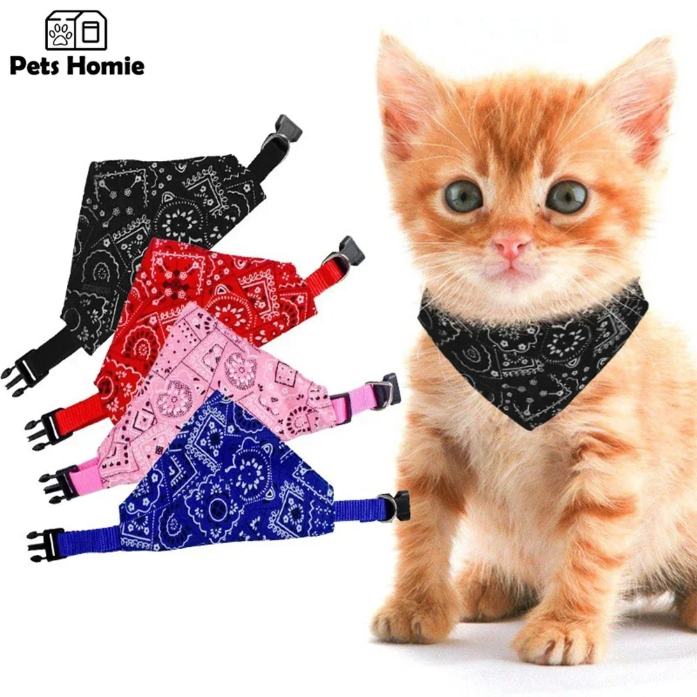 Baberos ajustables para mascotas, toalla para Saliva, perro, cachorro, gato, bufanda para el cuello, Bandana, Collar, babero triangular, pañuelo