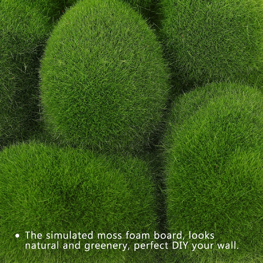 

Искусственный мох 35x50 см, легкий, зеленый, флокированный, декоративный газон, для DIY-проектов, фон для растительных стен, мини-сад, террариум, имитация