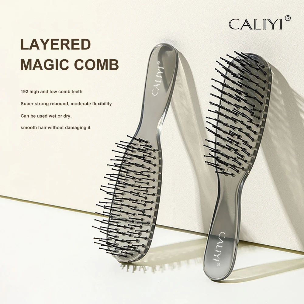 1/2 PCS CALIYI Haar Kamm Bürste Haar Glättung Kamm Professionelle Pinsel Tragbare Flauschigen Friseur Kamm Anti Statische Styling Werkzeug