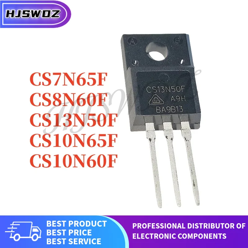 10 peças cs13n50f cs7n65f cs8n60f cs10n60f cs10n65f TO-220F transistor mosfet novo em estoque