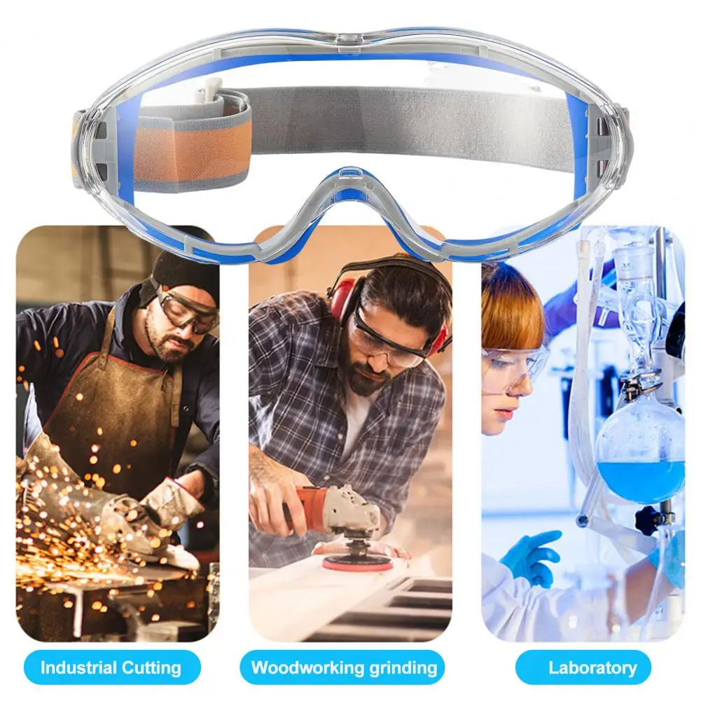 حملق السلامة مع عدسة واضحة ، ومكافحة سبلاش ، الغبار برهان ، نظارات مختبر العمل ، وحماية العين ، الصناعية ، البحوث
