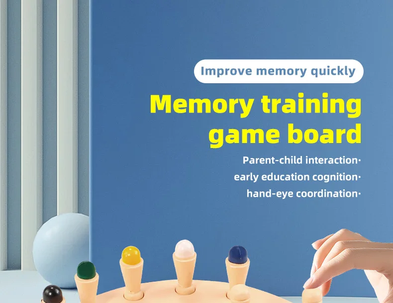 Imitation Wooden Memory Match Stick Chess Color Game Board Puzzles Montessori Educational Toy Cognitive Ability Learning Toys
