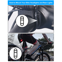 Torch Rubber Holder Silicone Straps 7x2.3cm Rubber Rings Stretch With Two Openings For MTB Bikes Electric Bikes