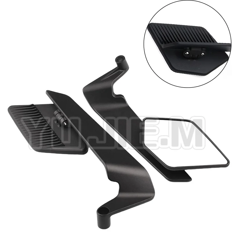 For MT-09 SP MT-03 MT-07 MT-10 MT-25 Rearview Mirror Motorcycle Fixed Wing Mirrors Stealth Adjustable Mirror Rotate Side Mirrors - view 6