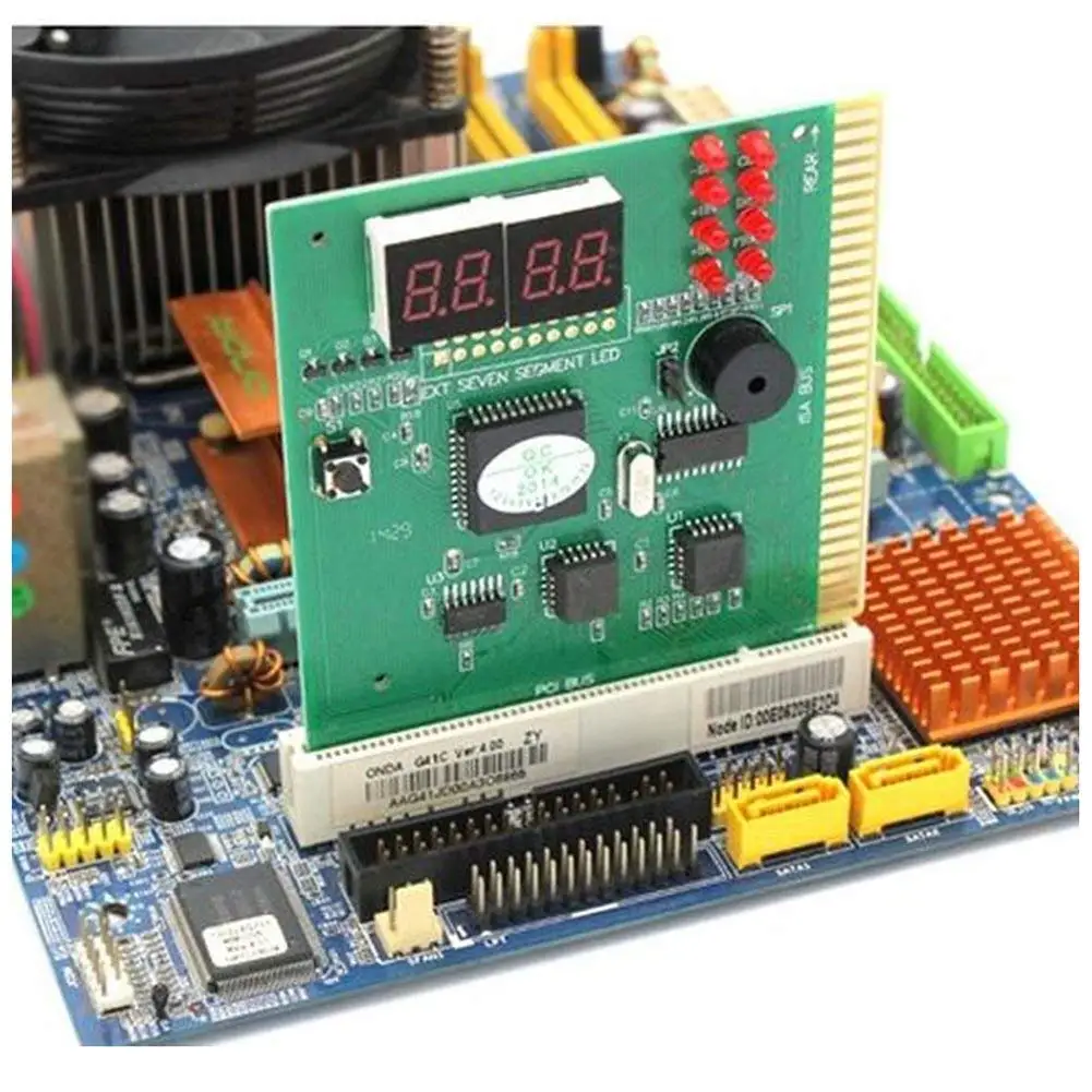 AK PCI & ISA Motherboard Tester Diagnostics Display 4-Digit PC Computer Mother Board Debug Post Card Analyzer