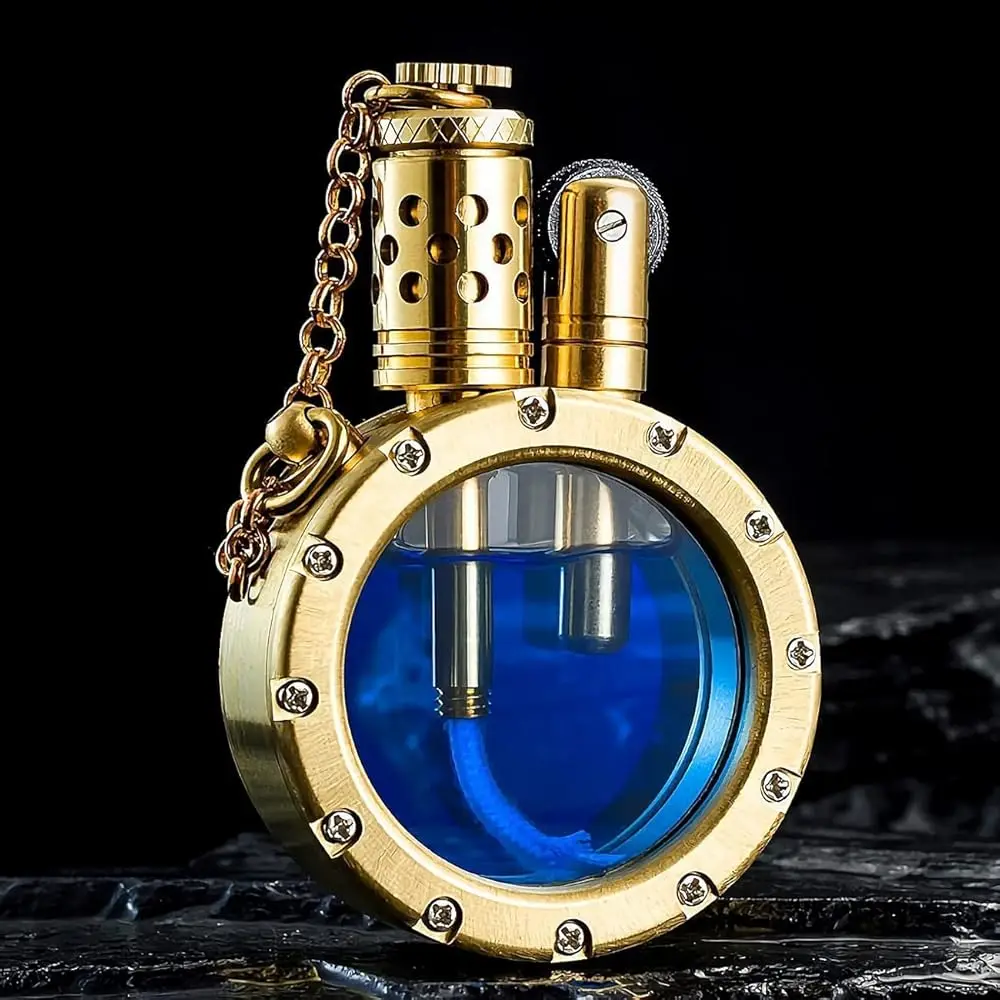 

Ailexpress Recommendation - Vintage Antique Kerosene Lighter with Creative Transparent Bottle Design, Cool Steampunk Style, Grin