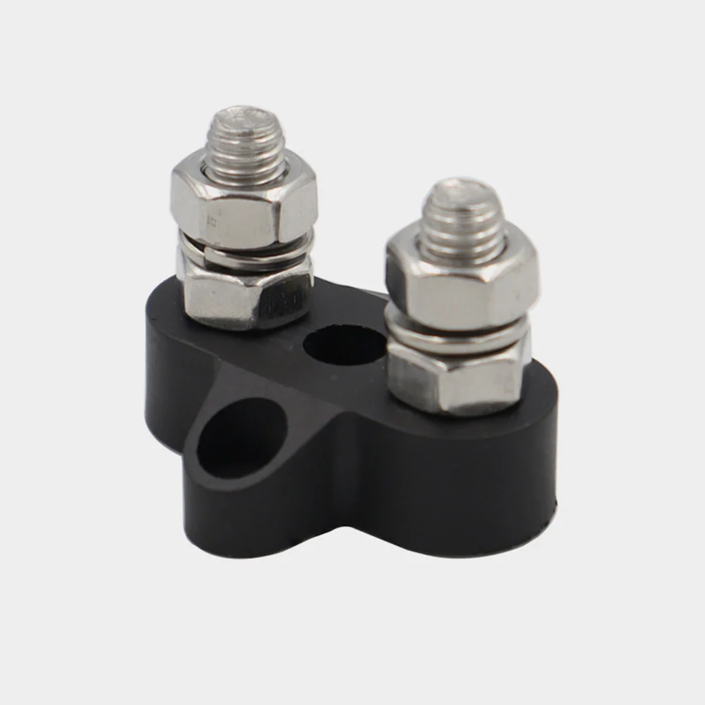 

2pcs Block 48V Heavy Duty Marine Grade Stainless Steel Terminal Studs For Car Rv Boat Dual Wire Connection Terminal Bus