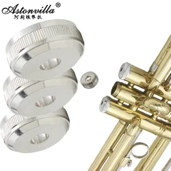 3Pcs Trumpet Button Piston Cap Bottom Valve Lower Cover & Upper Screw Piston Upper Cover Brass Musical Instrument Accessories