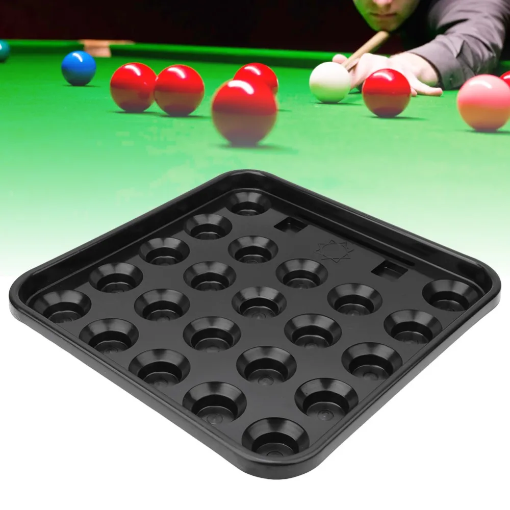 Plastic Billiard Ball Tray Black Low Profile Snooker Ball Tray Space Saving Molded Tray Snooker Ball Storage