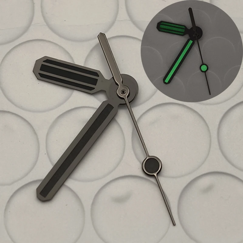 NH35 ساعة الأيدي تناسب 7S26 NH35 NH36 4R35 4R36 ساعة حركة ميكانيكية أوتوماتيكية C3 ساعة يد مضيئة خضراء أجزاء مجددة