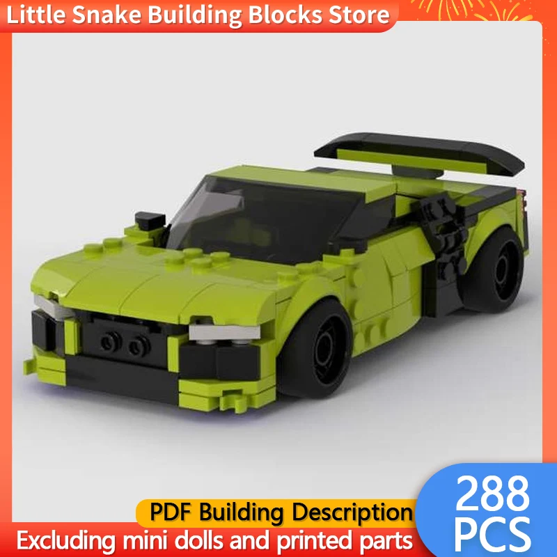 Speed Racing Car Model MOC Building Bricks R8 Mid-Engine Supercar Modular Technology Gifts Holiday Assemble Children Toys Suit