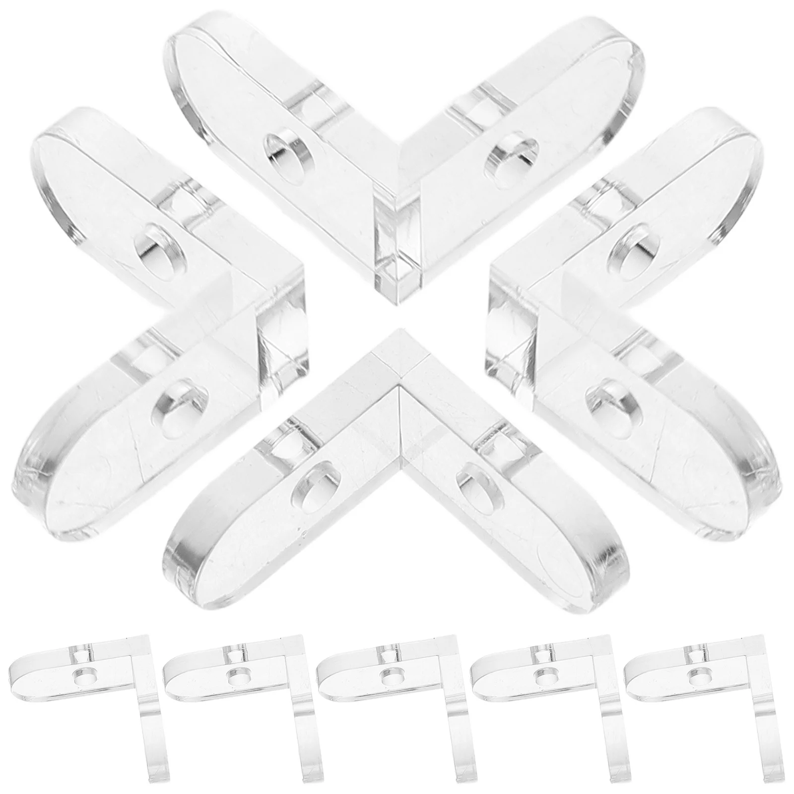 Picture 6: 15Pcs Acrylic Corner Connectors Transparent Fixed Buckle Clear Angle Brackets for Display Boxes Acrylic Corner Braces