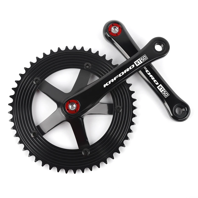 KT50 49T 165mm Full Alloy Forged Single Speed Fixed Gear Bike Chainwheel Bicycle Fixie Cranksets