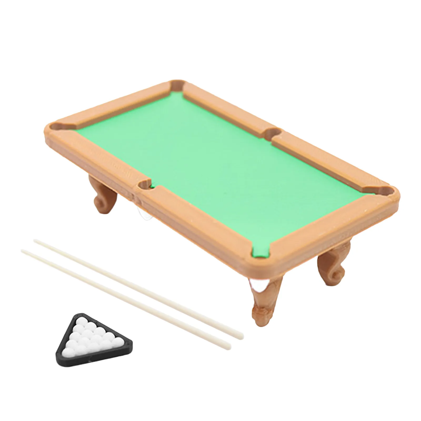 

1Set Mini Snooker Table Set 1:12 Scale Realistic Mini Pool Table for Dollhouse Game Room Decor Miniature Billiards Furniture DIY