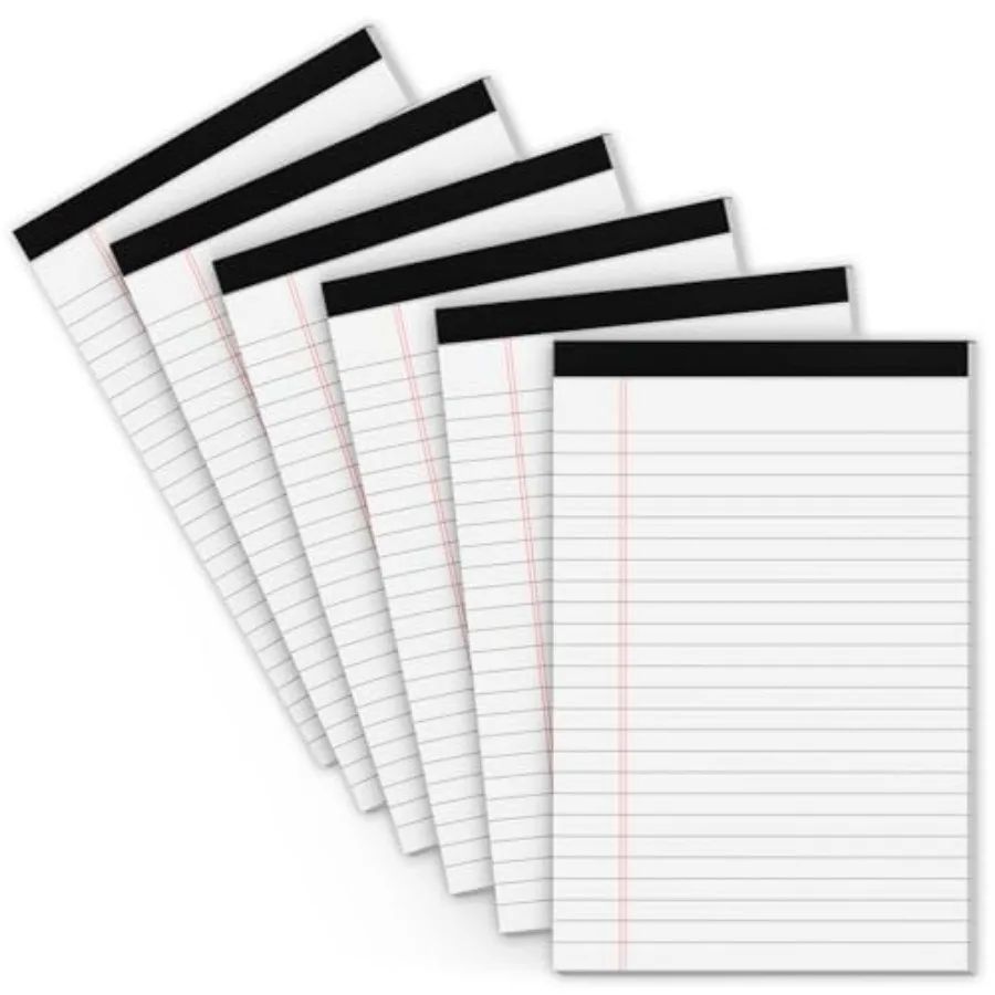 

Legal Pads Small Note Pads Notepads for Work 6 Pack Writg Pads College Ruled Led Paper Pads Micro Perforated Decent 80 GSM Lega