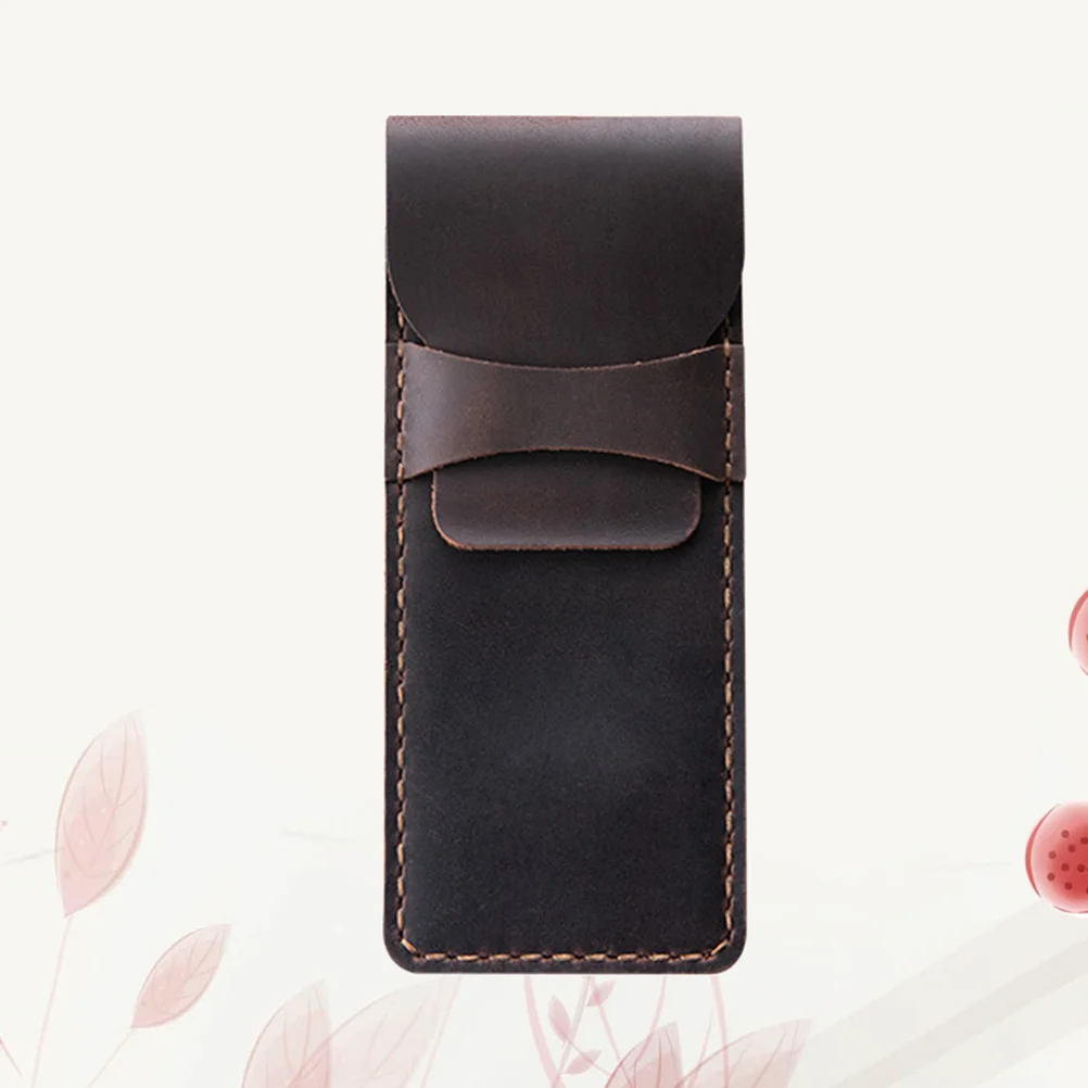 Pen Retro Handmade Genuine Pens Pouch For Gift Pouch Holder Pen Storage Bag For Office School College Use Coffee