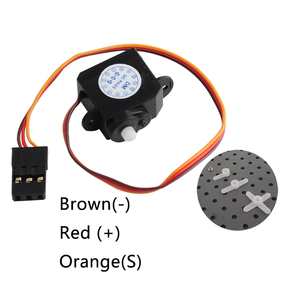 Mini Micro Servo para Peças RC Hobby, 180 Graus, 2.1g, DM-S0020, 4.8V-6V, 4Pcs