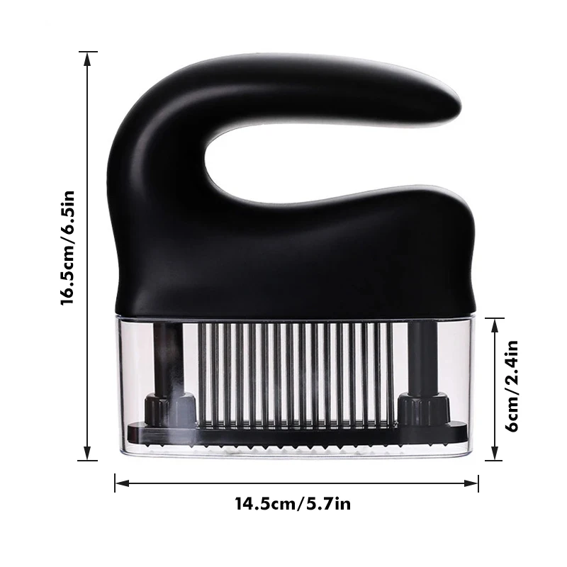 Meat Tenderizer with 48 Stainless Steel Ultra Sharp Needle Blades Cooking Tool for Tenderizing Marinade BBQ Flavor Maximizer