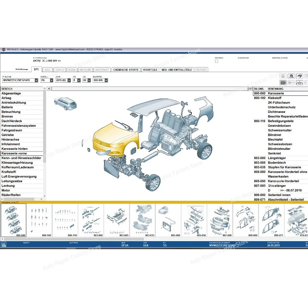 2023 Elsawin 6.0 + ET KA 8.5 Group Vehicles Electronic Parts Catalog Support ForV/W+AU//DI+SE//AT+SKO//DA Auto Repair Software