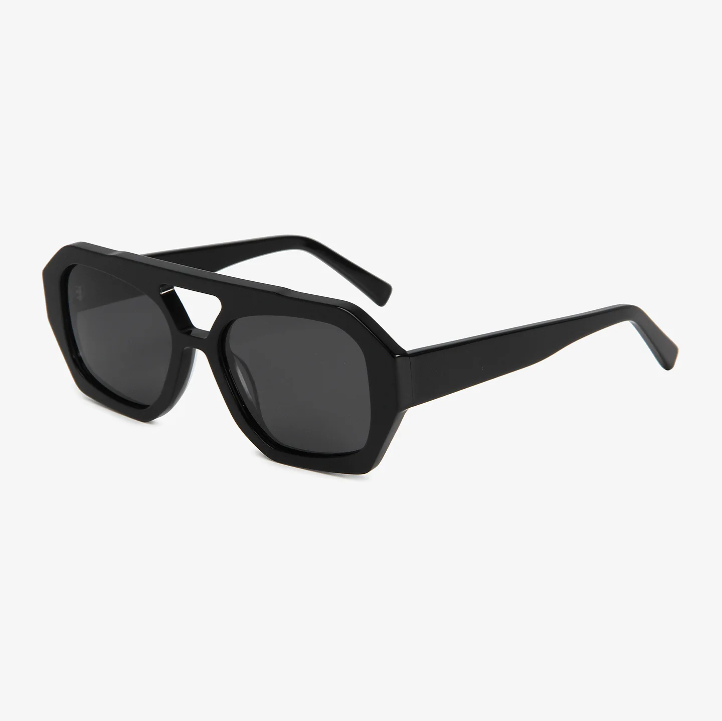 

High-end double-beam fashionable and trendy sunglasses, classic acetate fiber sunglasses for both men and women