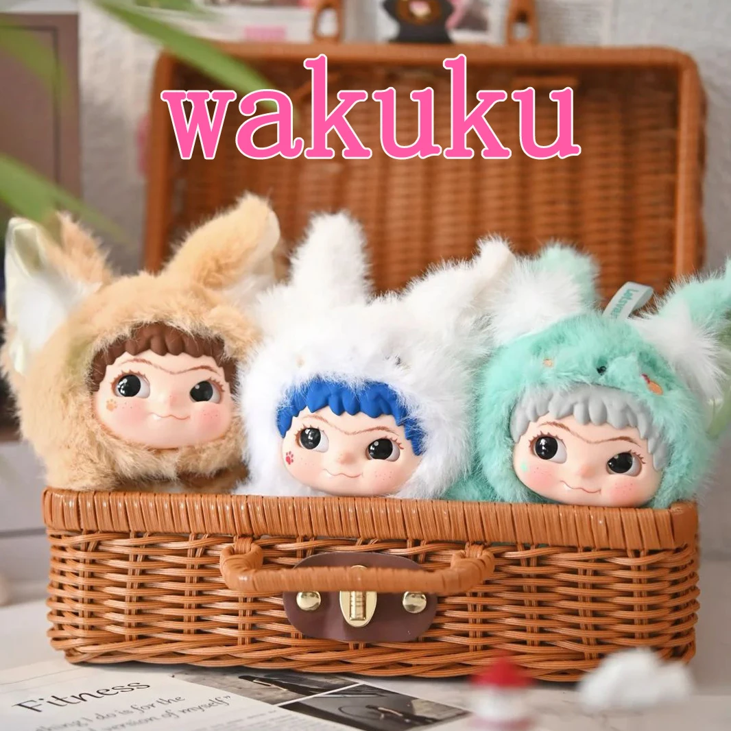 2026 Cute Wakuku Birthday Christma Gift Ornament Mystery Box Wakuku Fox & Bunny Mischief Diary Series Blind Box Plush Pendant