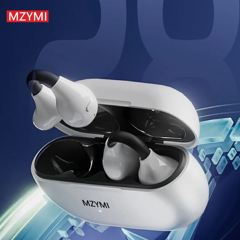 

MZYMI Bluetooth5.3 Headphones C01 Open Ear Earring Earphone Noise Reduction Waterproof Sport Wireless Earbuds Built-in Mic