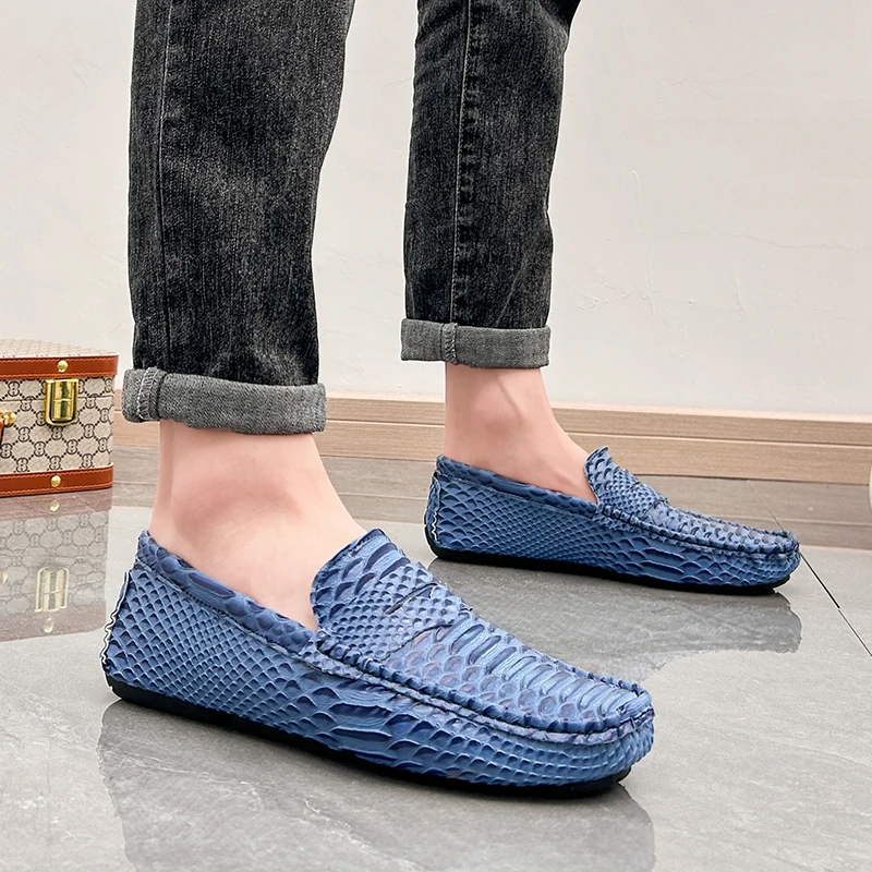 Mann Schuhe Leder echte Sommer Herren Mokassin Schuhe Mode Leder Loafer Schuhe Männer Luxus große Größe 38-47 Männer Freizeit schuhe