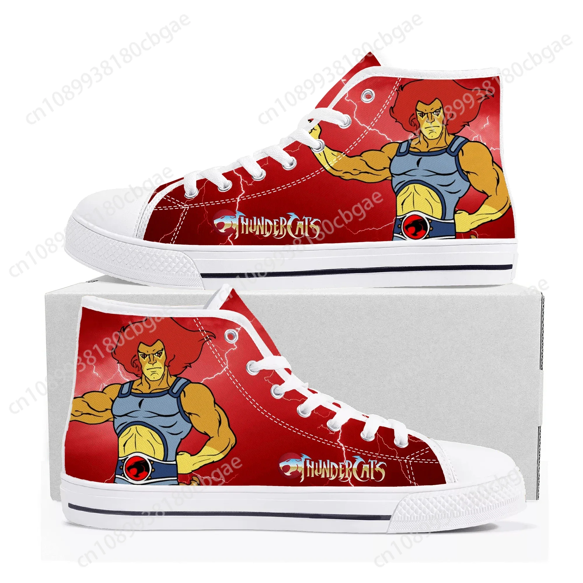 

Hot Thundercats Cartoon High Top Sneakers High Quality Mens Womens Teenager Canvas Sneaker Casual Couple Shoes Custom White Shoe