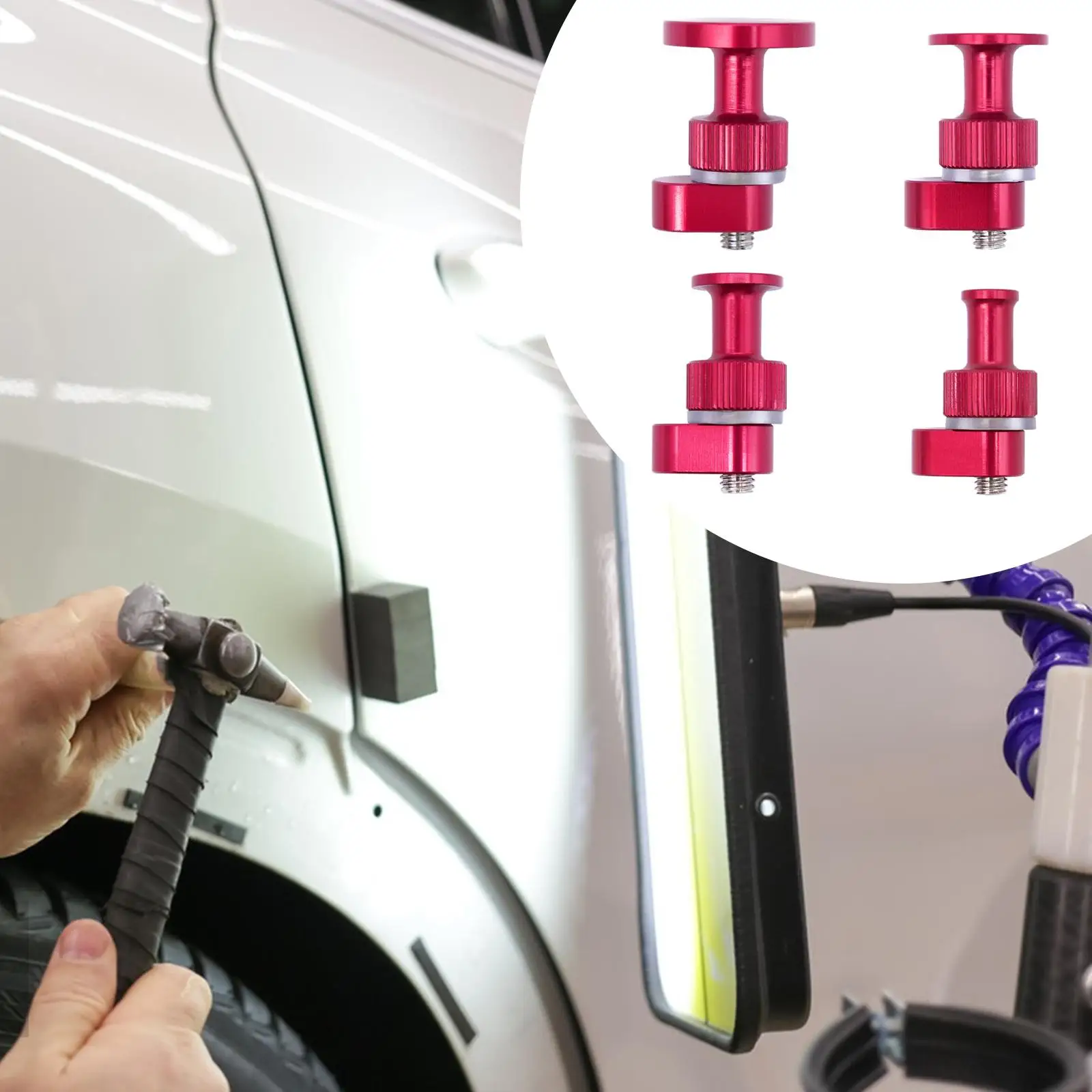 

Вмятин автомобиля, красный алюминиевый сплав, набор для извлечения вмятин, инструмент для ремонта вмятин на кузове для автомобильных транспортных средств