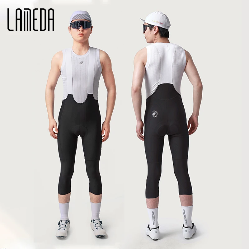 

LAMEDA Весенние велосипедные нагрудники с эластичным интерфейсом, велосипедные укороченные брюки, леггинсы с карманами, велосипедные прогулки, одежда, быстросохнущая