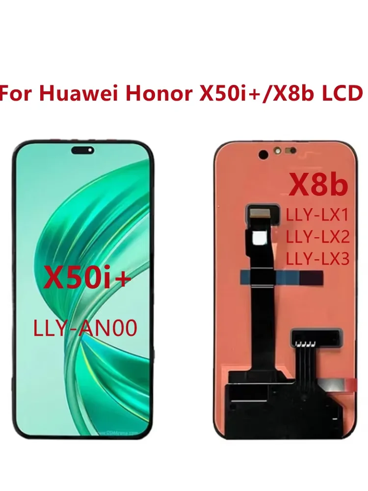 Tested AMOLED For Huawei Honor X8b LCD LLY-LX1 Display Screen Touch Digitizer For Honor X50i+ LLY-AN00 LCD Display Replacement