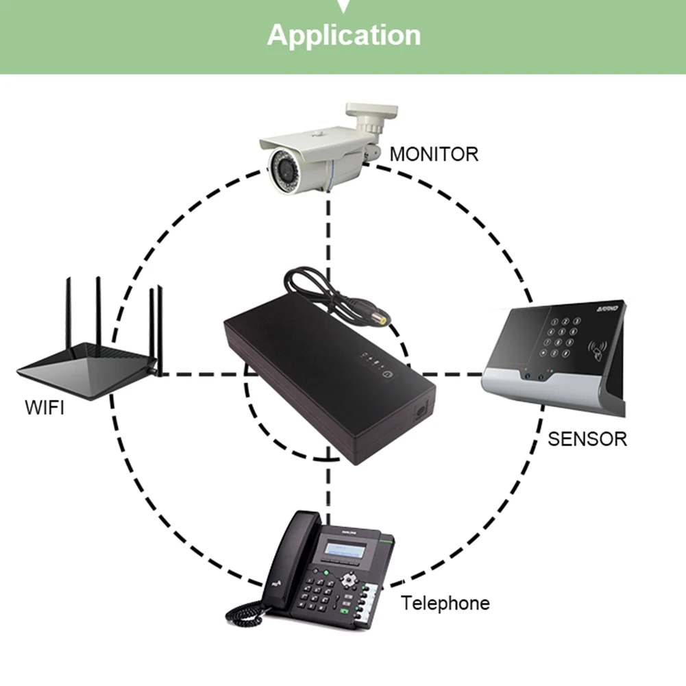 مصدر طاقة UPS DC 12V 3A لأجهزة التوجيه اللاسلكية وأنظمة الحماية من الحرائق مع حماية متعددة #2