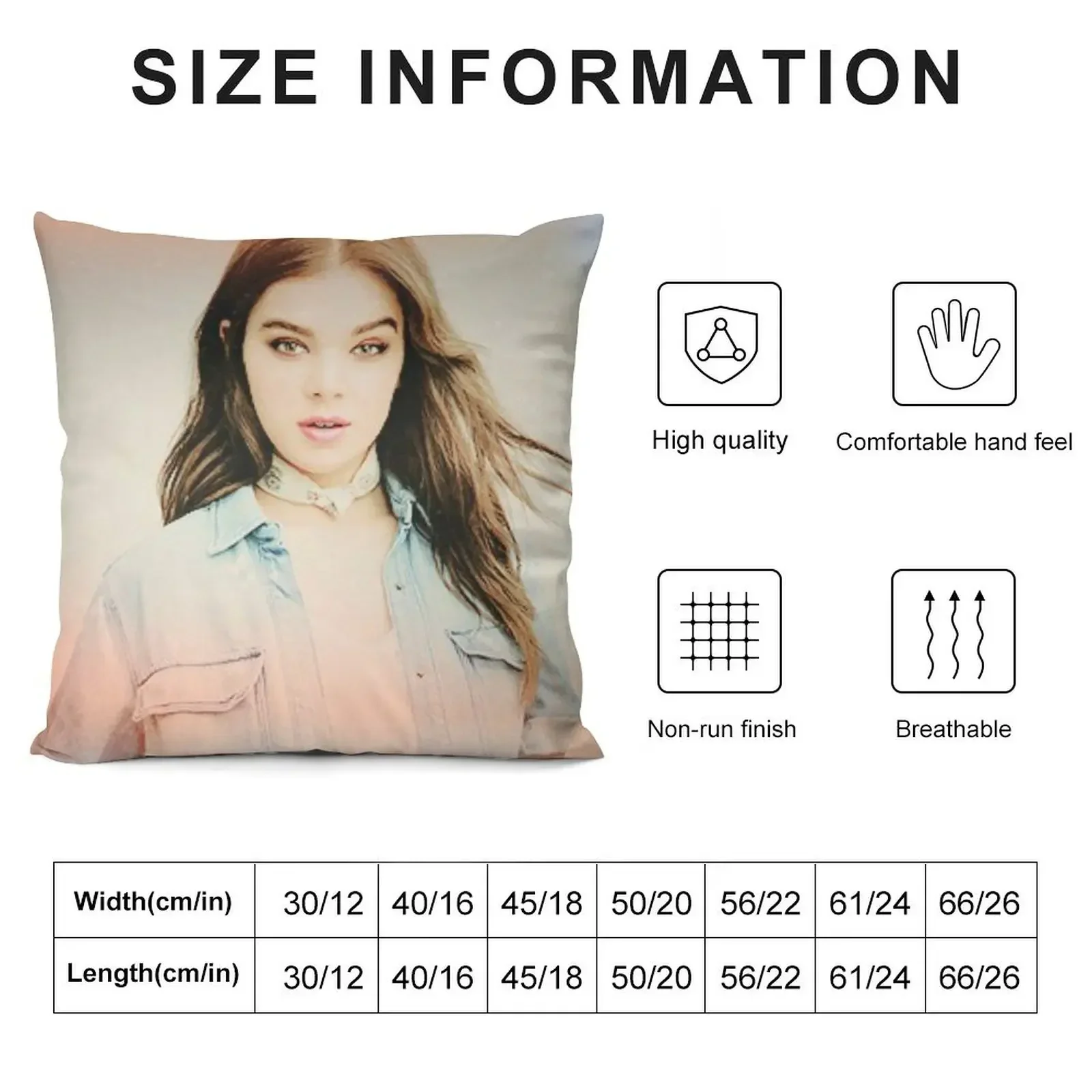 Hailee Steinfeld Throw Pillow Christmas Pillowcase Custom Cushion Photo pillow