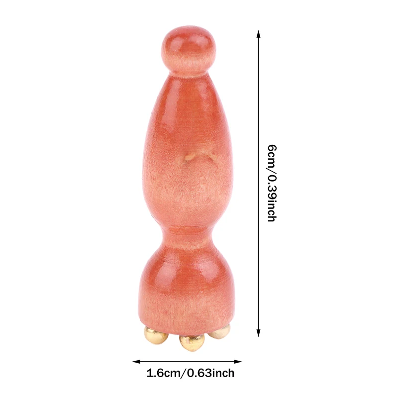 2Pcs Handheld Lotus Seedpod Beauty Professional Alloy Rosewood Facial GuaSha Tool Eye Relaxation Spot Meridians Acupoint Massage