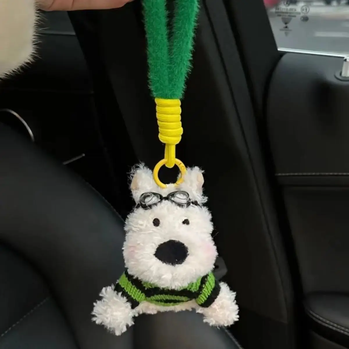 West Highland Dog. Dog Doll Keychain Plush Toy Puppy Cartoon Doll Cute, versatile for bags, backpacks, and pendants