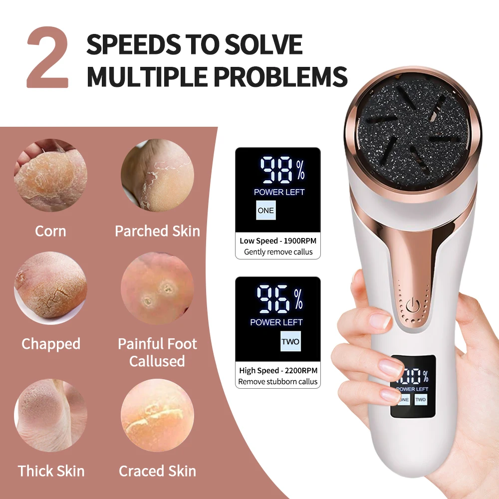 Electric Foot Callus Remover Professional Pedicure Machine Foot Care File Heels Dead Skin Callus Scrubber Grinder Remover