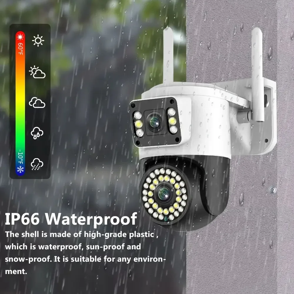 IP-камера YOOSEE, 4K, 8 Мп, два объектива, PTZ, Wi-Fi