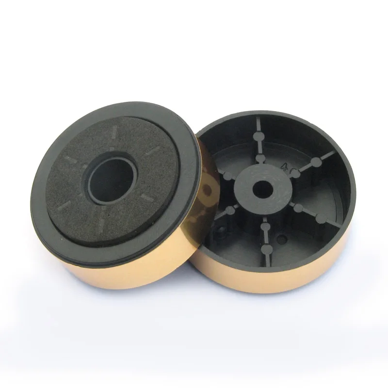 Almohadillas de sonido UNISIAN, pies de soporte de plástico, patas de Audio doradas y plateadas, altavoz, almohadilla de suspensión de absorción de impacto para amplificador