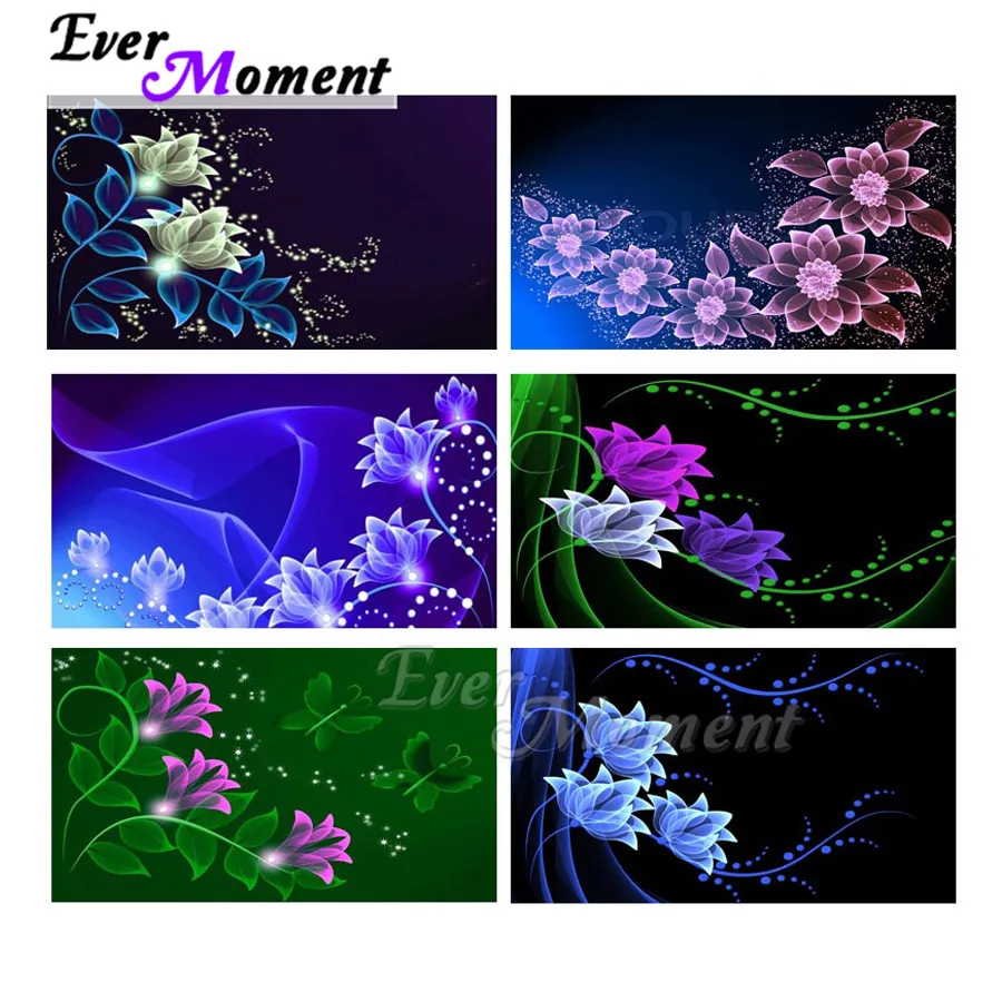 

Алмазная картина Ever Moment, цветок, бабочка, пузыри, изображение горного хрусталя, мозаика, полная квадратная круглая дрель, вышивка ASF2002