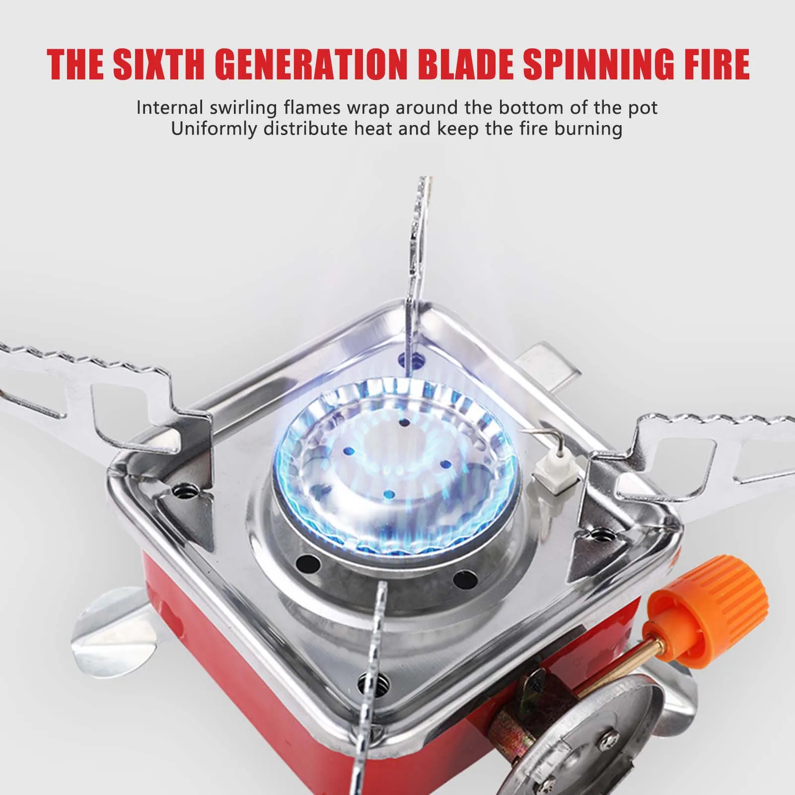 

Folding Camping Gas Stove Mini Stainless Steel Square Gas Burner For Camping Picnic BBQ Fishing Portable Winter Heater Stove