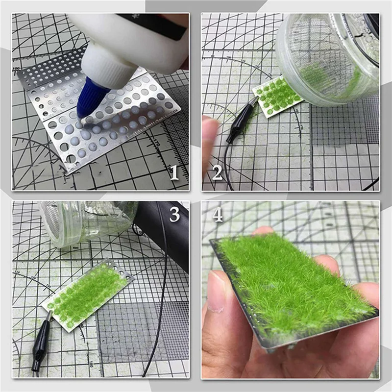 2X 1/72 1/48 1/35 Scale Static Grass Planting Template Tool For Electrostatic Flock Applicator Scene Sand Table