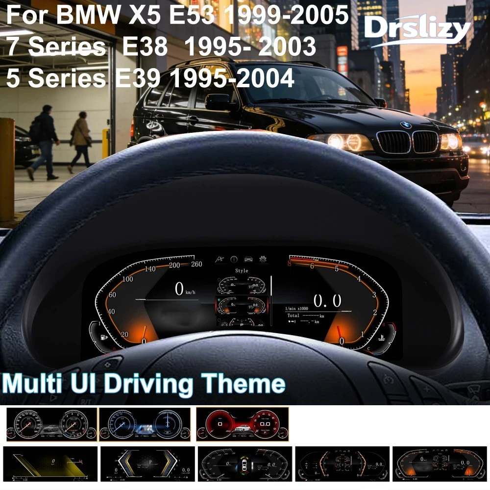 Cluster Dashboard For BMW X5 E53 1999-2005 5 E39 1995-2003 E38 speedometer LCD instrument panel  digital instrument