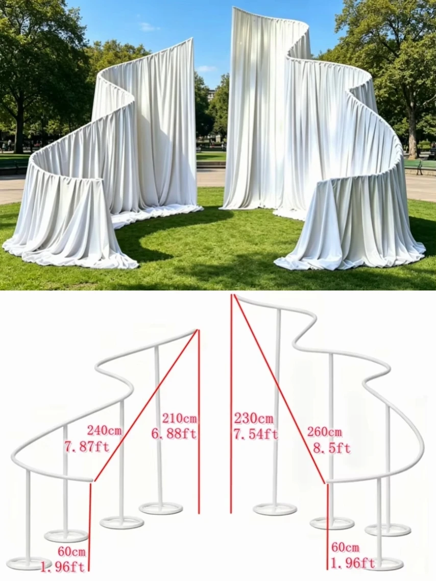 Neuer Bestseller: Outdoor-Hochzeitsbogen mit Drapierung, Luxuriöser Bühnenhintergrund im Waldthema, Party-Dekorationsstück, Verschiedene Stile Verfügbar – Detail 4