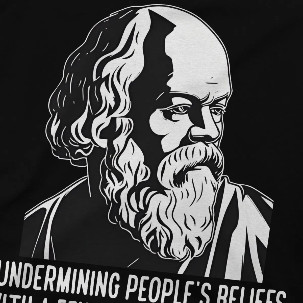 Philosopher Newest TShirt for Men Socrates The Socratic Method Round Collar Basic T Shirt Personalize Gift Clothes OutdoorWear