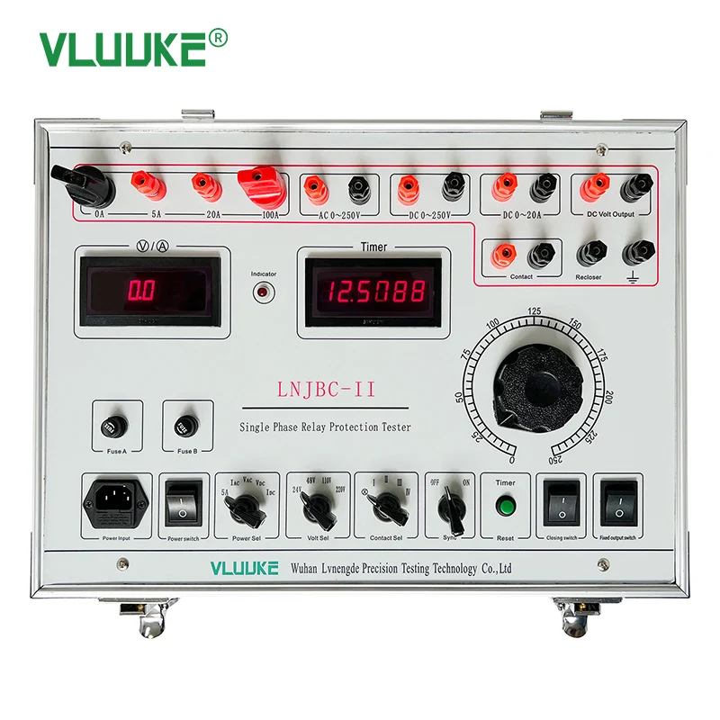 

VLUUKE LNJBC-II Single-phase Relay Protection Tester High Precision Digit Inverter DC Relay Protection Calibrator IP67