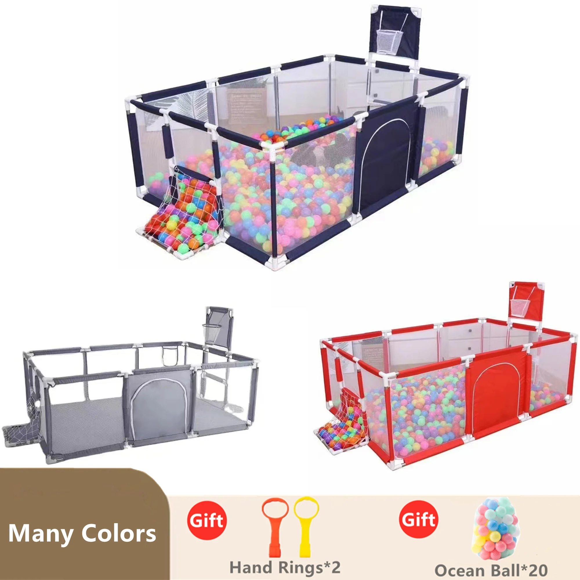 Baby Playpen for Kids Fence Safety Barrier Balls Pit Baby Dry Pool Baby Playground for 6 Months~6 Years Old Kids Ball Pit