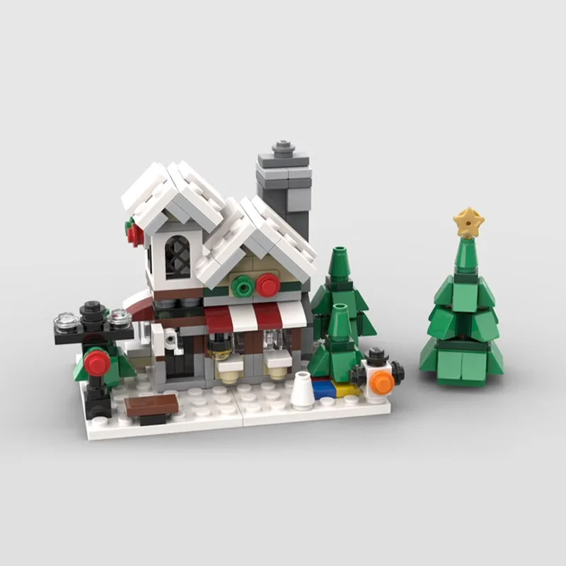 Architectuurwinkel Street View House Micro Kasteel Bouwstenen Kit Meisjes Winkel Klassieke Model Voor Kinderen Kinderen Speelgoed