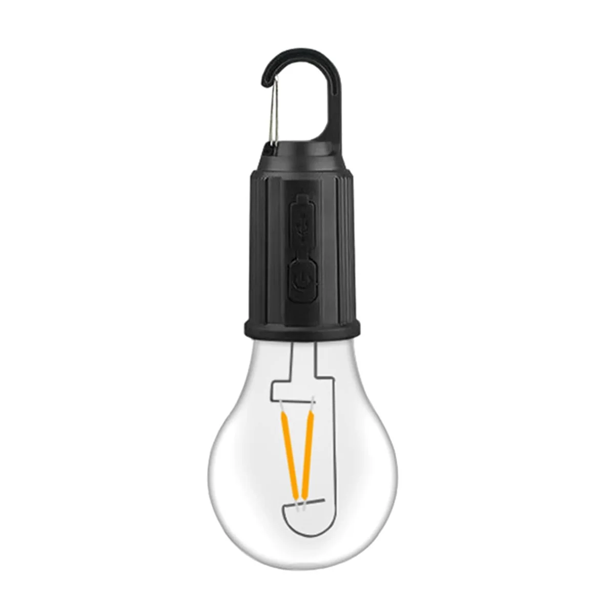 Tira de luces LED con gancho para exteriores, Bombilla USB tipo C de 400MAh, 3 modos, impermeable, para acampar, tienda colgante, Light-T01