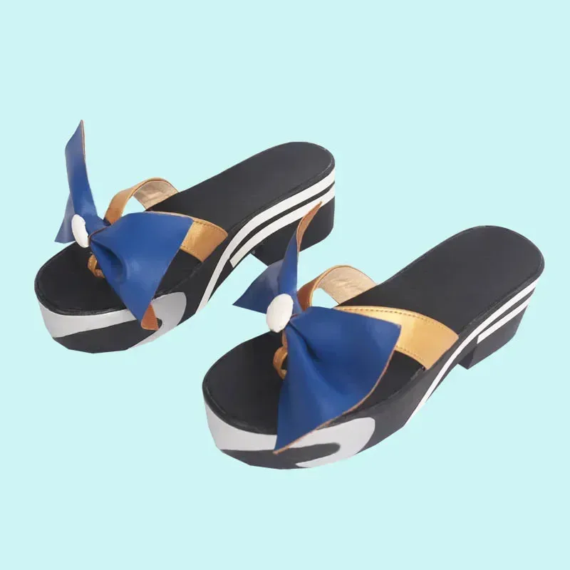 

RealCos Genshin Impact Sangonomiya Kokomi, обувь для косплея, тапочки, аксессуар для костюма на Хэллоуин, реквизит