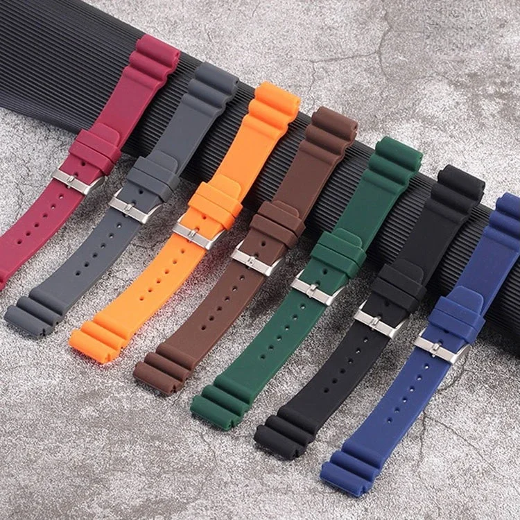 22mm Rubber Watch Strap Silicone Band for Seiko 5 Diver Diving for Rolex for Citizen for Samsung Galaxy Watch 6 5 Pro for Huawei